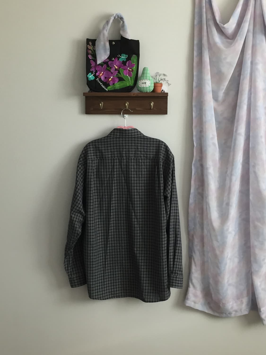 블루 체크 셔츠 상품이미지3