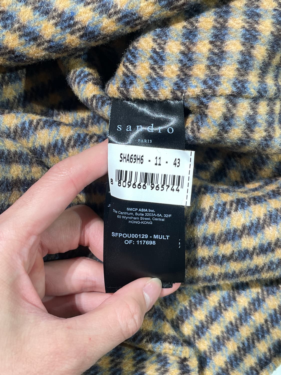 산드로 비즈 체스트 포켓 체크 셔츠 자켓 상품이미지9