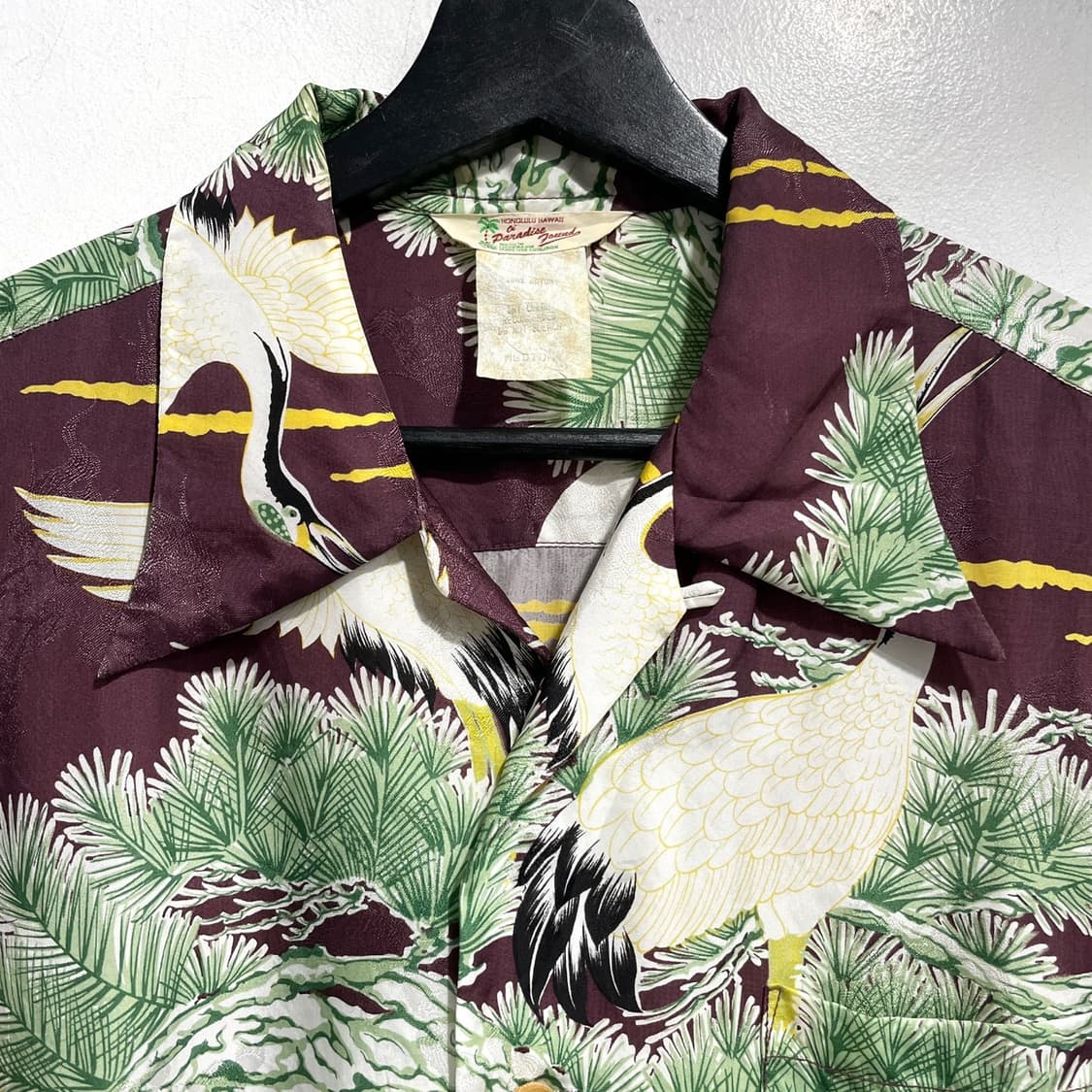 하와이안 그래픽 실크 반팔셔츠 상품이미지4