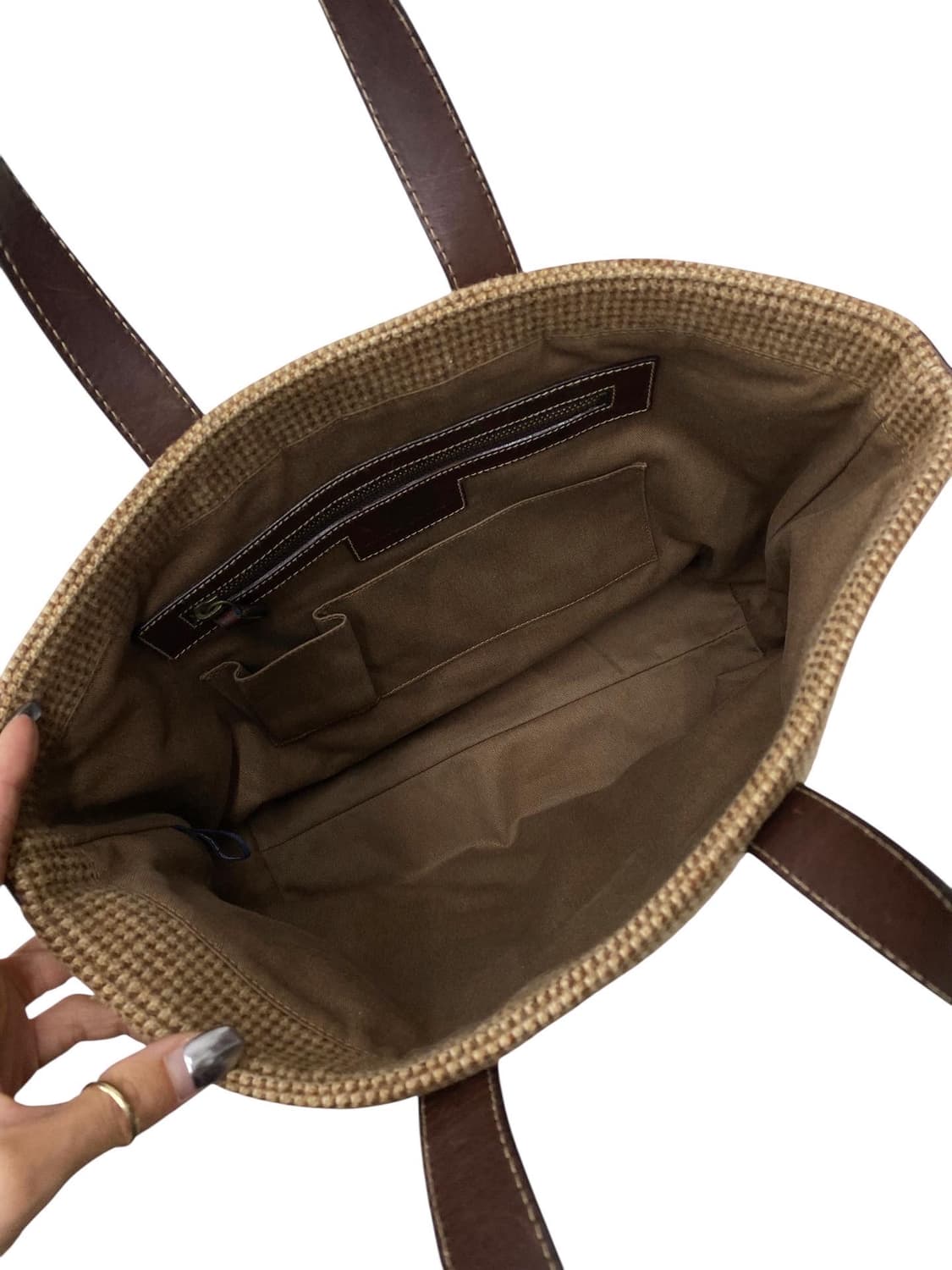 폴로 빅포니 초코맛 헤링본 토드백 상품이미지3