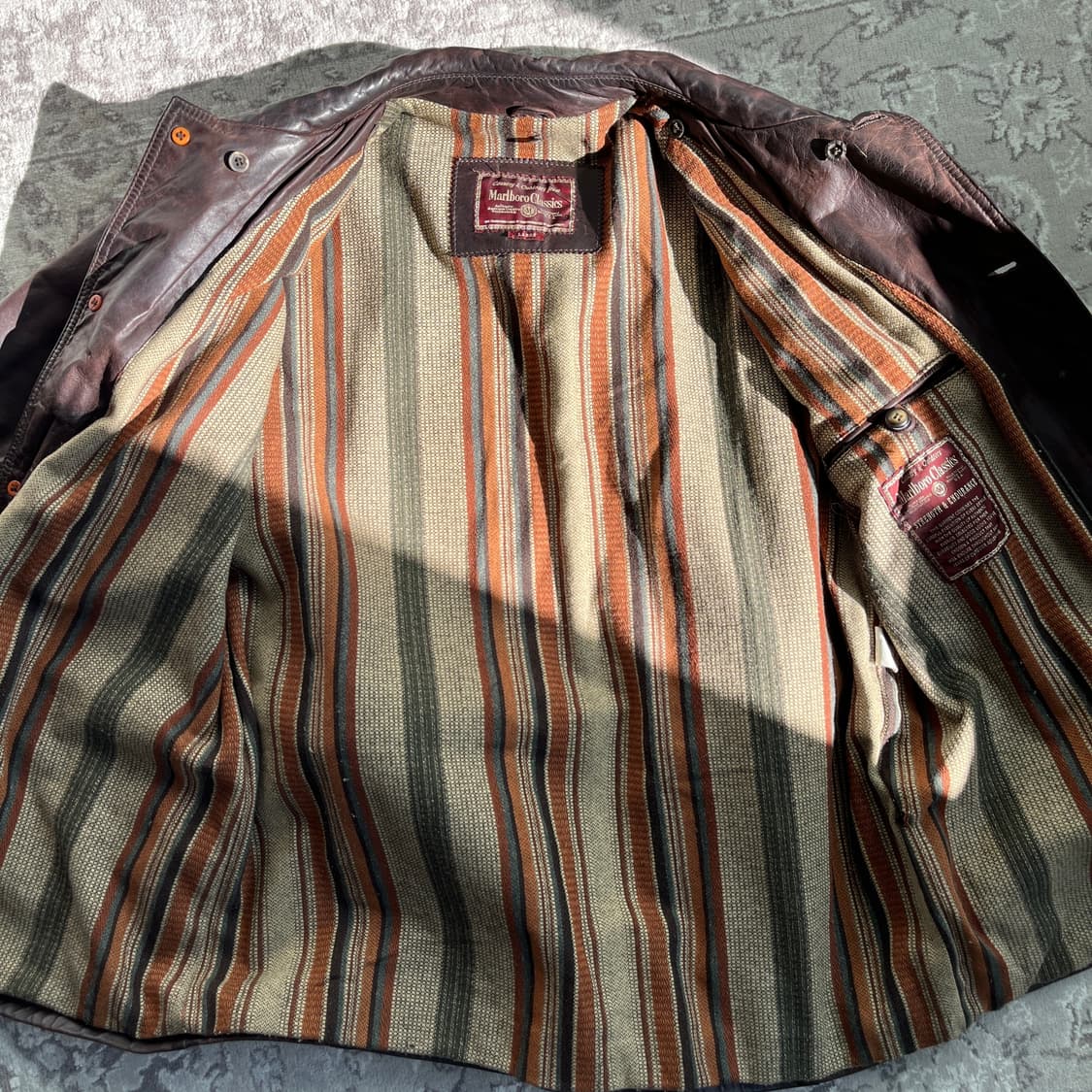 90s 말보로 클래식 이태리 메이드 레더 필드자켓 상품이미지10