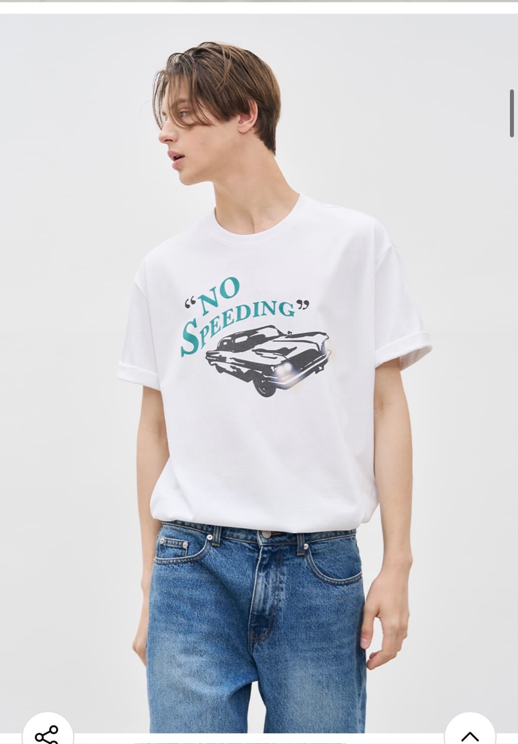 (새상품)(L) 드로우핏 스피딩 클래식 카 티셔츠 [WHITE] 반팔 상품이미지5