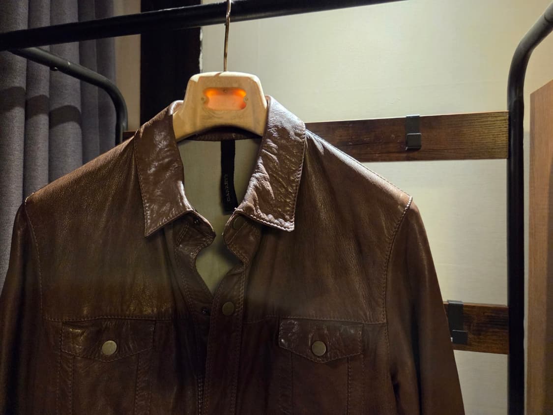 이탈리아 브랜드 가렛 레더셔츠 상품이미지2