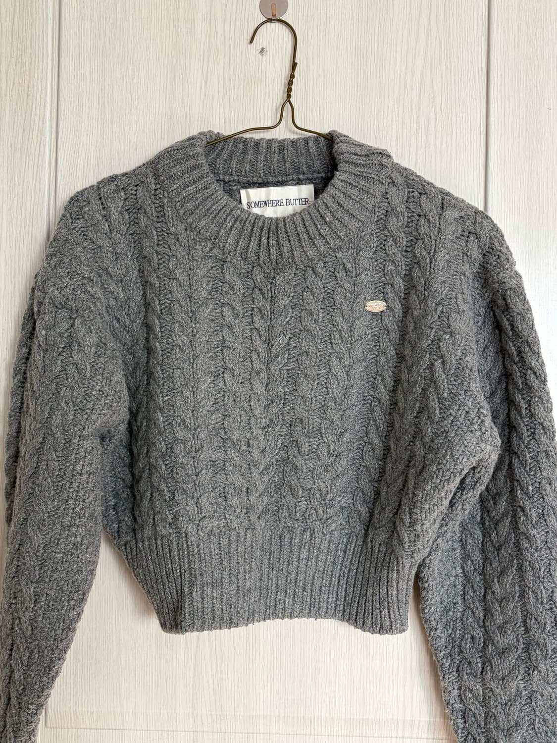 썸웨어버터 크롭 니트 상품이미지1