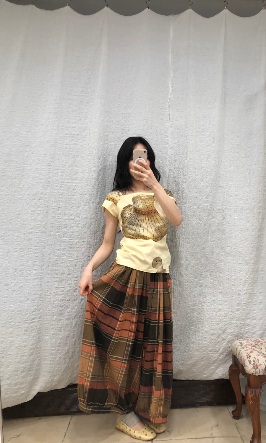 Check curve fit pants 상품이미지2