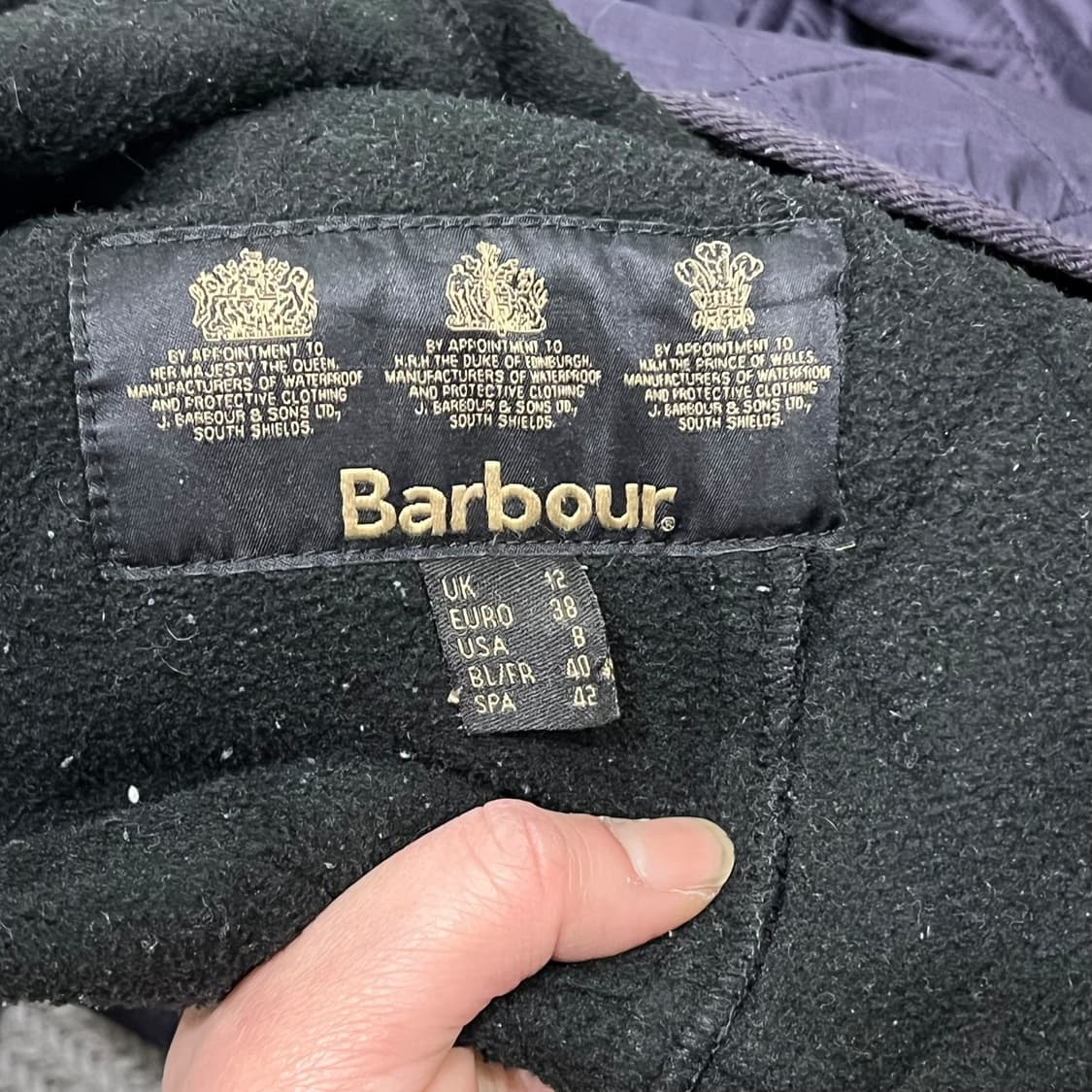 바버 퀄팅 벨티드 자켓 s08720 상품이미지6