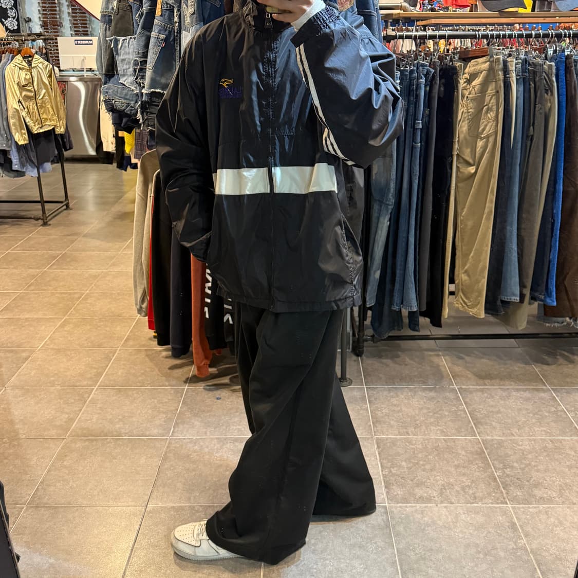 [NO.9] ADIADS 아디다스 패치워크 라인 윈드브레이커 상품이미지3