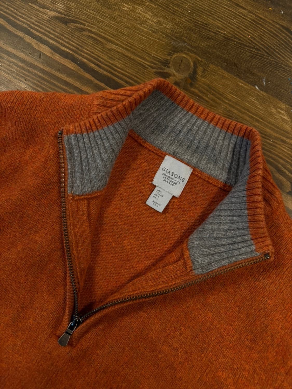 GIASONE 짚업 니트 100 상품이미지8