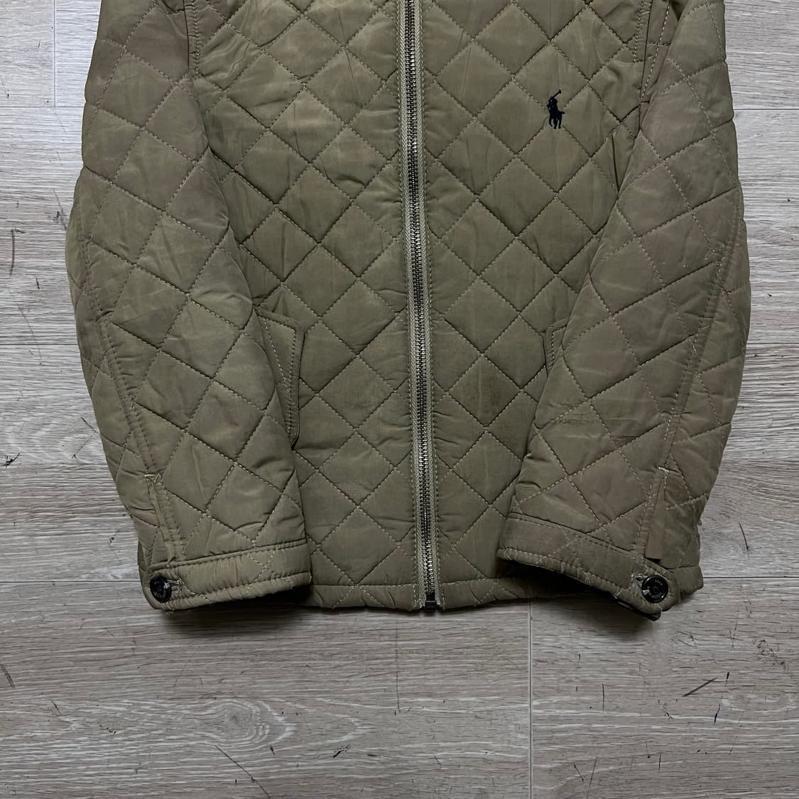 폴로 랄프로렌 키즈 스몰포니 자수로고 퀼팅 자켓 [베이지] 6세 상품이미지3