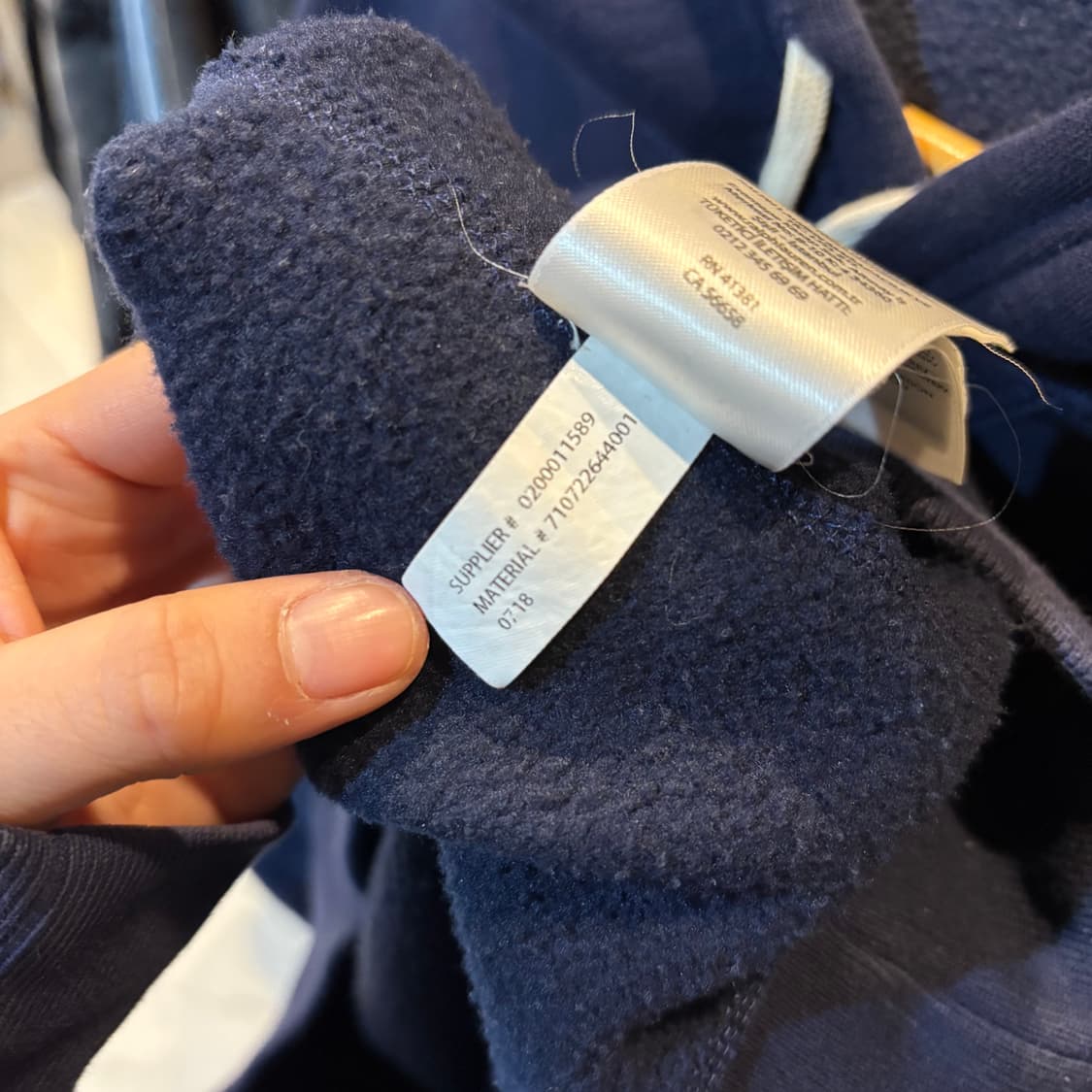 폴로 스펠로고 네이비 후드 상품이미지8