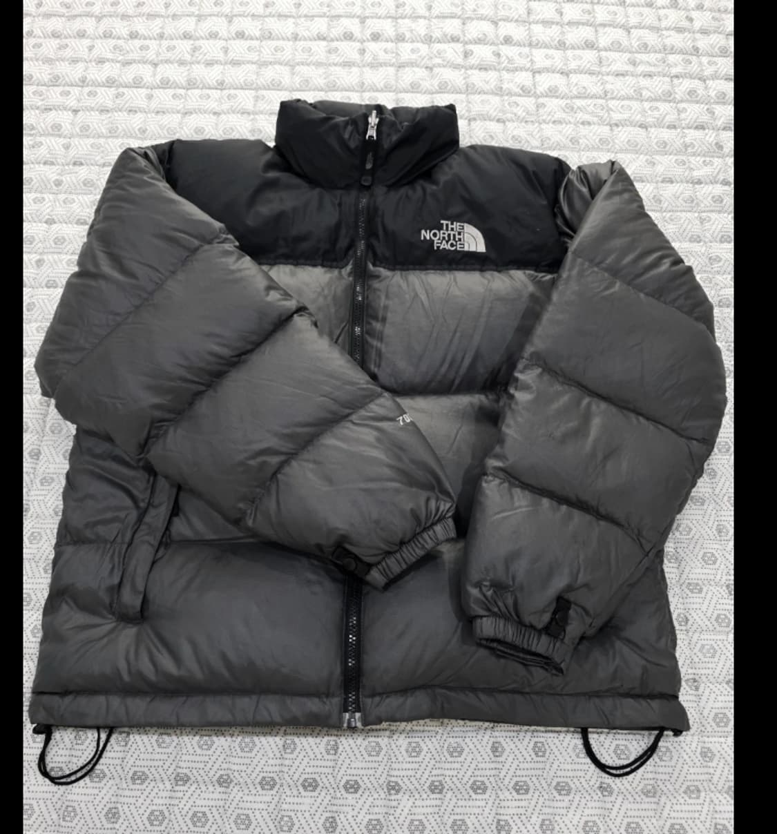 노스페이스 눕시 700 패딩 회색/검정 100 상품이미지2