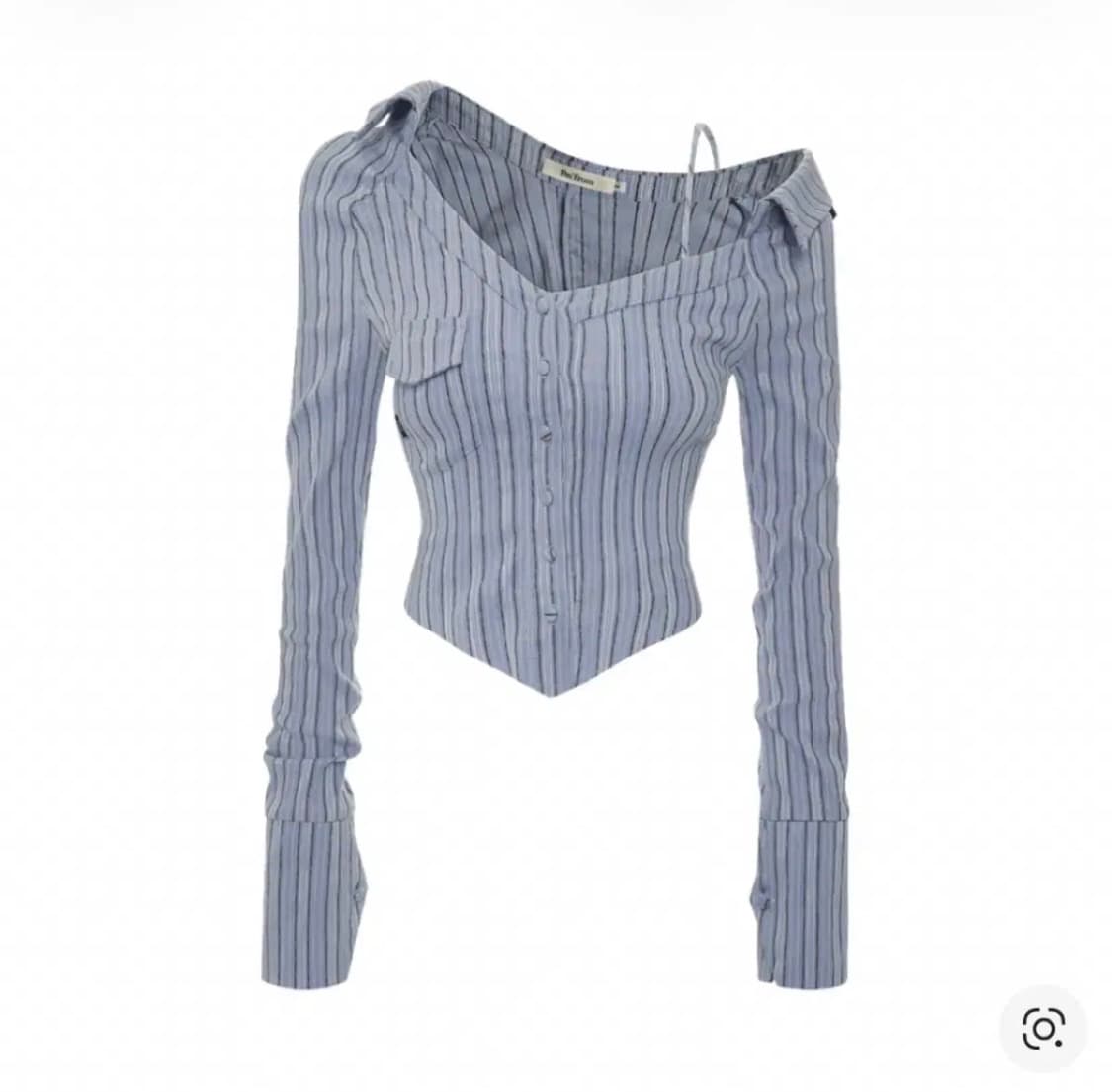 비엔프롬 프레피 핀 오프셔츠 스카이 S 비앤프롬 상품이미지1