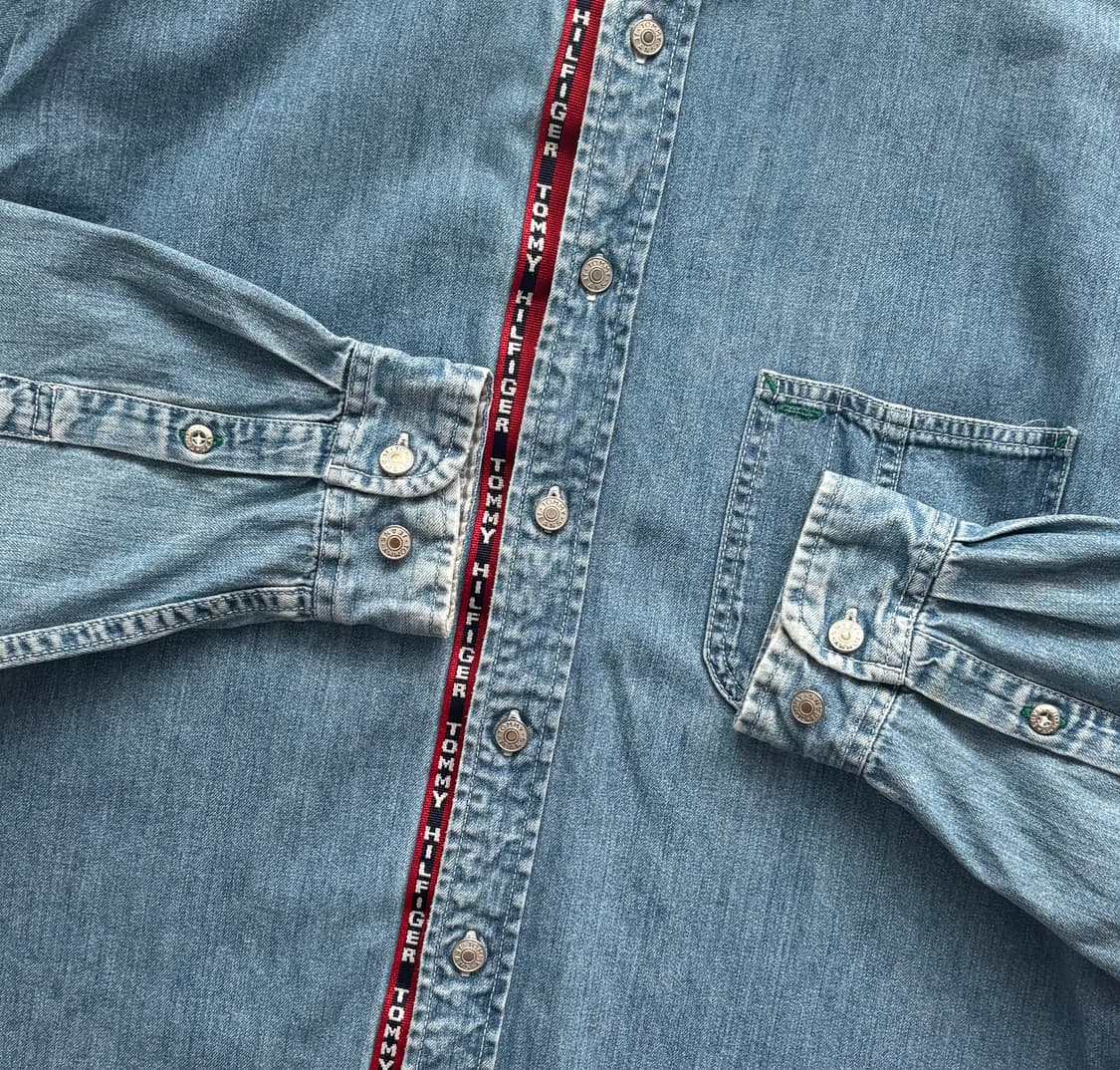 Tommy 타미 진스 오버핏 빈티지 데님 셔츠 상품이미지3