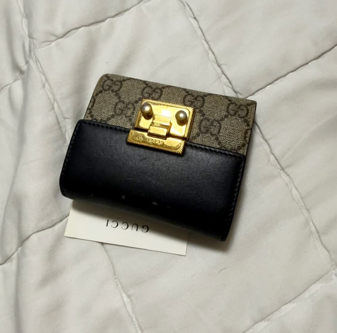 구찌 GG수프림 반지갑 블랙/베이지 상품이미지2