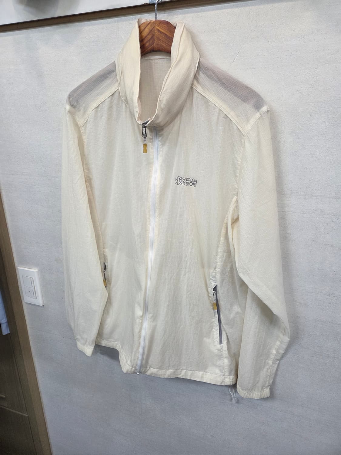 코오롱스포츠 초경량 나일론 바람막이 후드자켓 L 상품이미지5