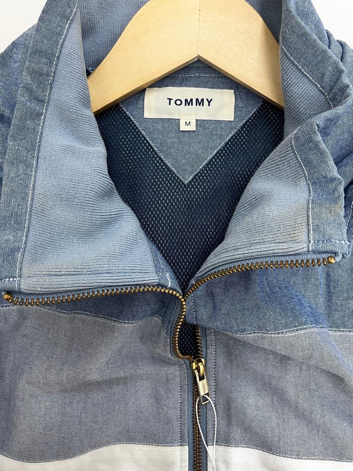 00's 타미 컬러 블락 후드 블루종 상품이미지10