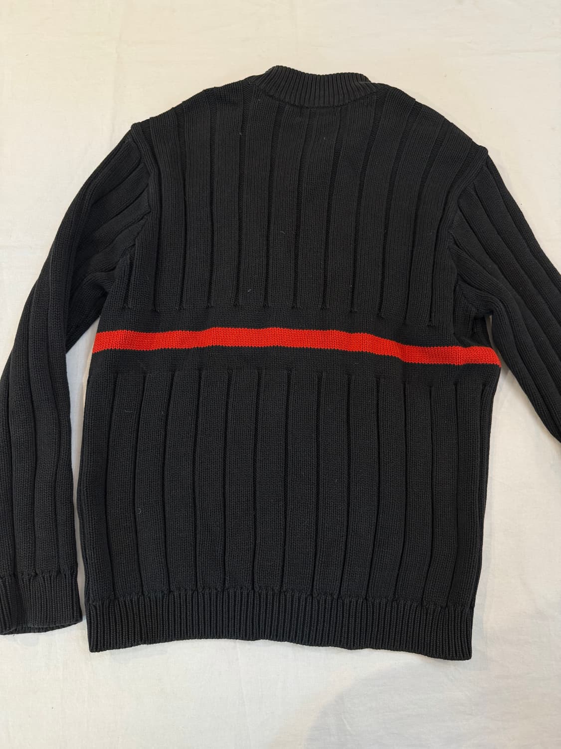 희귀) 폴로진스 하프집업 코튼 케이블 니트 블랙 상품이미지3