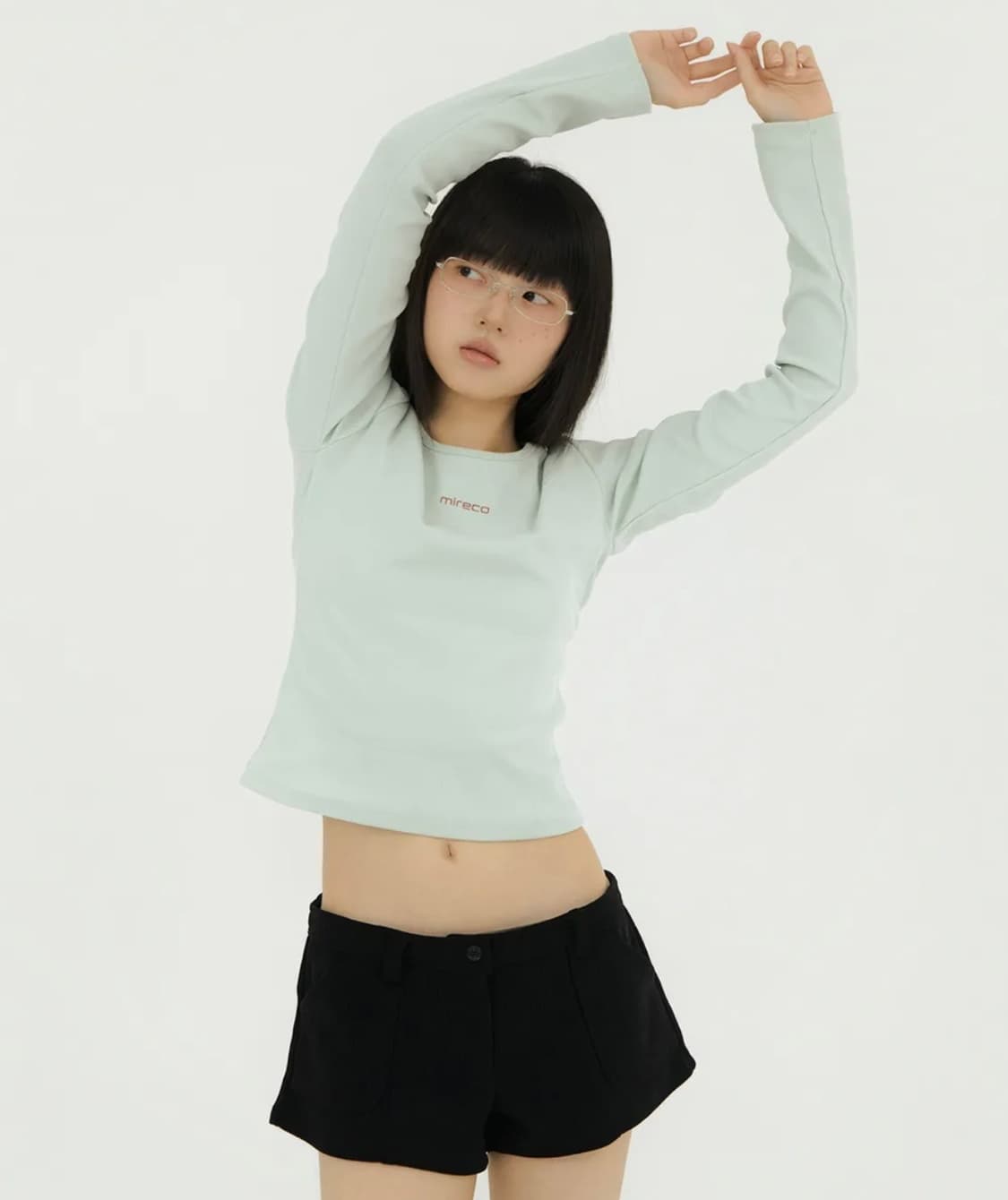 미레코 MINI LOGO T-SHIRT MINT 미니 로고 티셔츠 민트 상품이미지2