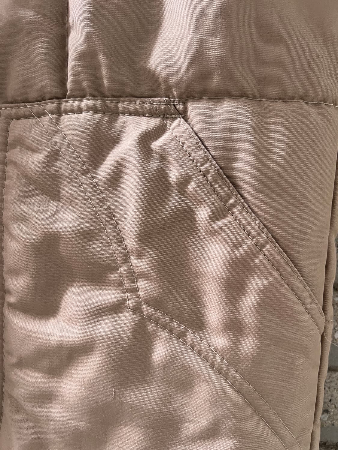 [M]70's Sears Western 시어스 아이보리 경량 패딩 베스트 상품이미지4