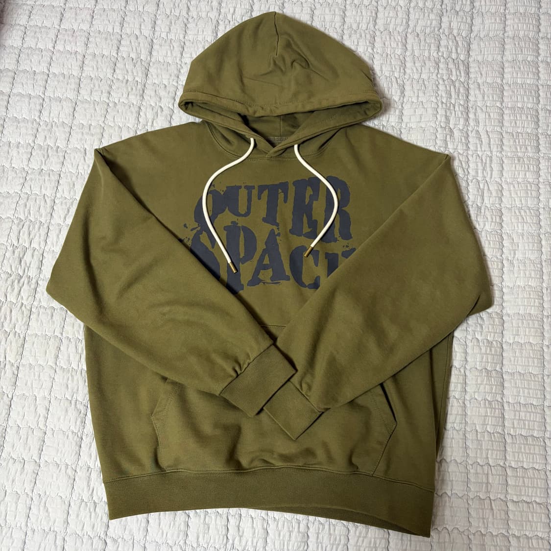 스페이스 헤비코튼 후드 카키 M 상품이미지1