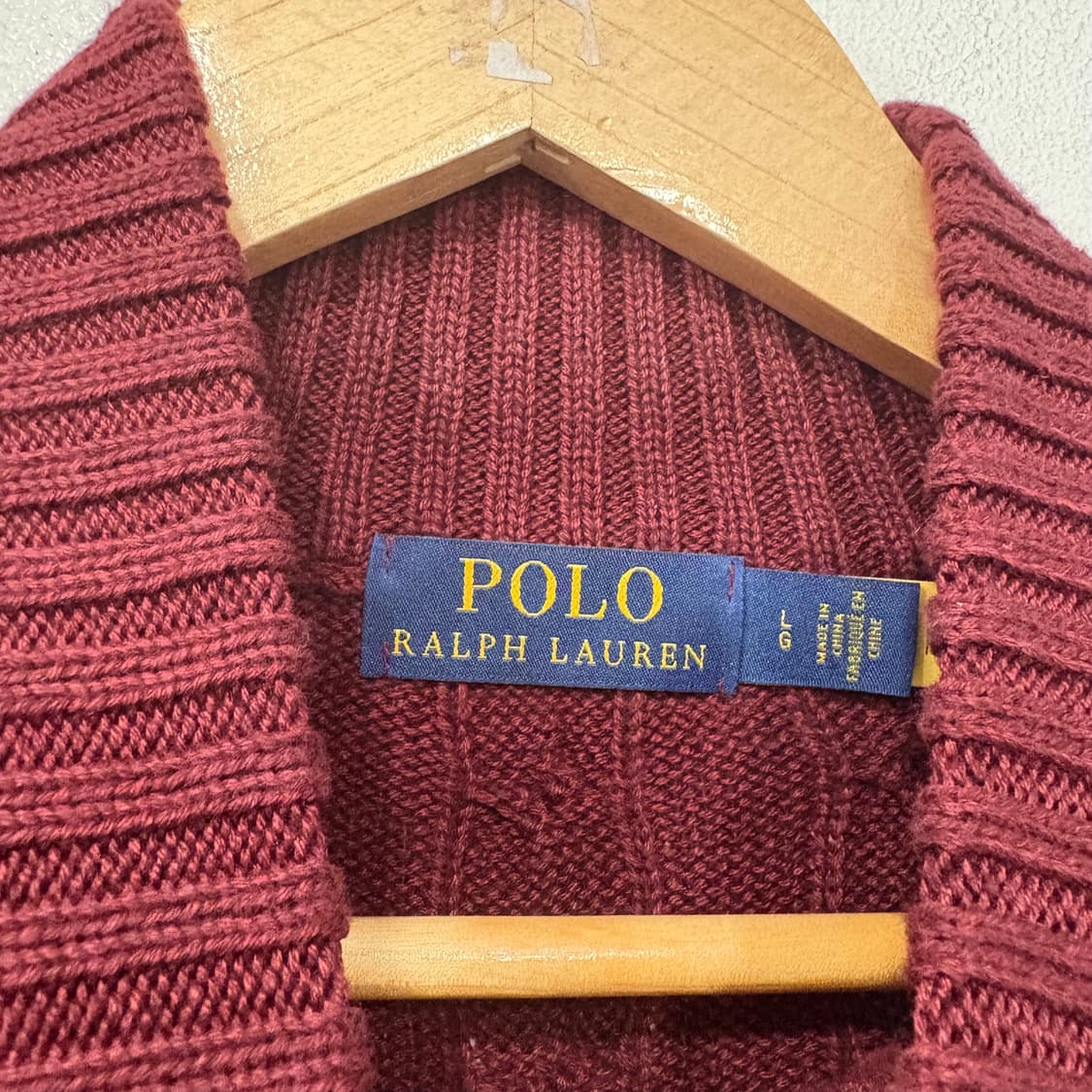 폴로 랄프로렌 반집업 꽈배기니트 상품이미지4