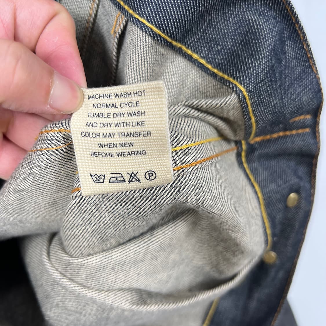 Evisu 에비수 1세대 데님 후드 트러커 자켓 상품이미지8