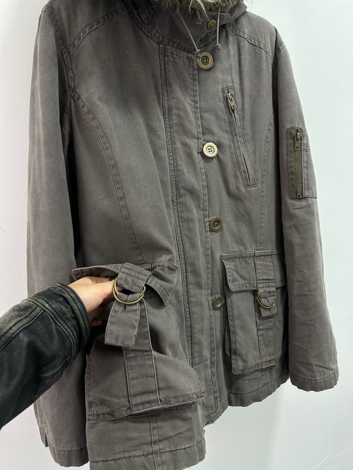 Grunge fur padded jacket 상품이미지3