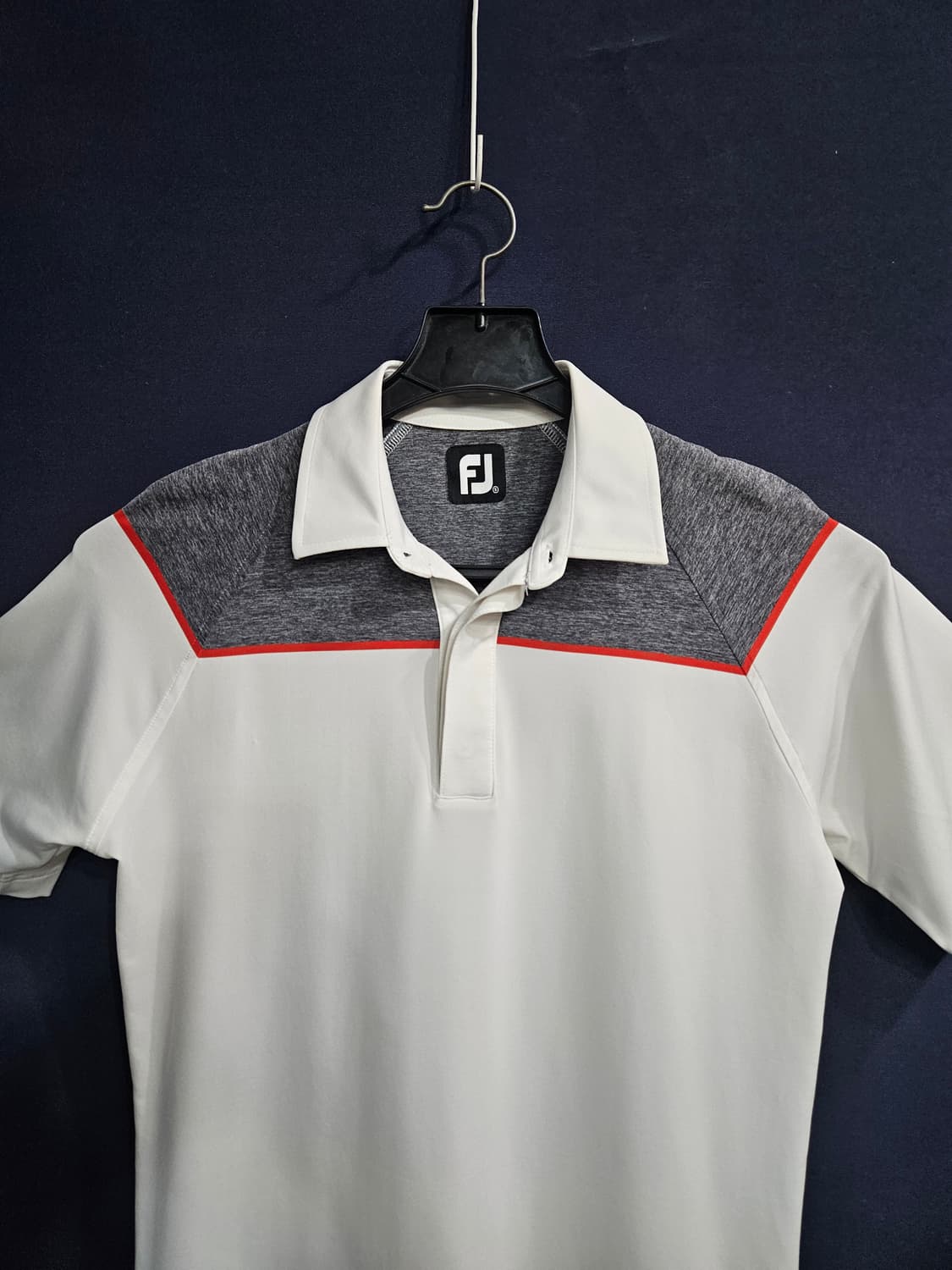 풋조이 화이트 남성 슬림핏 90~95 골프 카라반팔티  상품이미지6