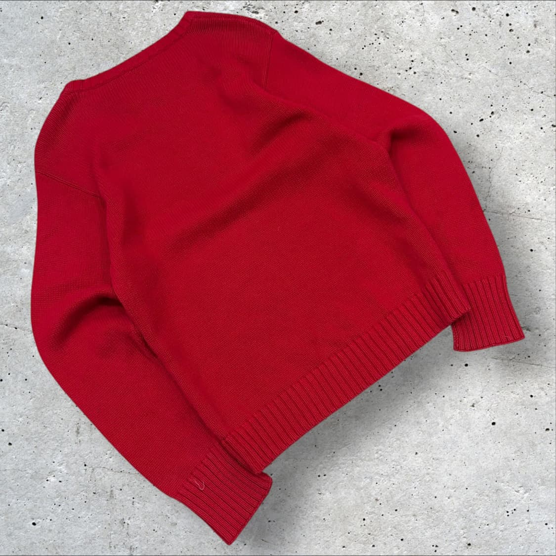 [L] 00s 폴로 랄프로렌 레드 코튼 니트 C248 상품이미지2