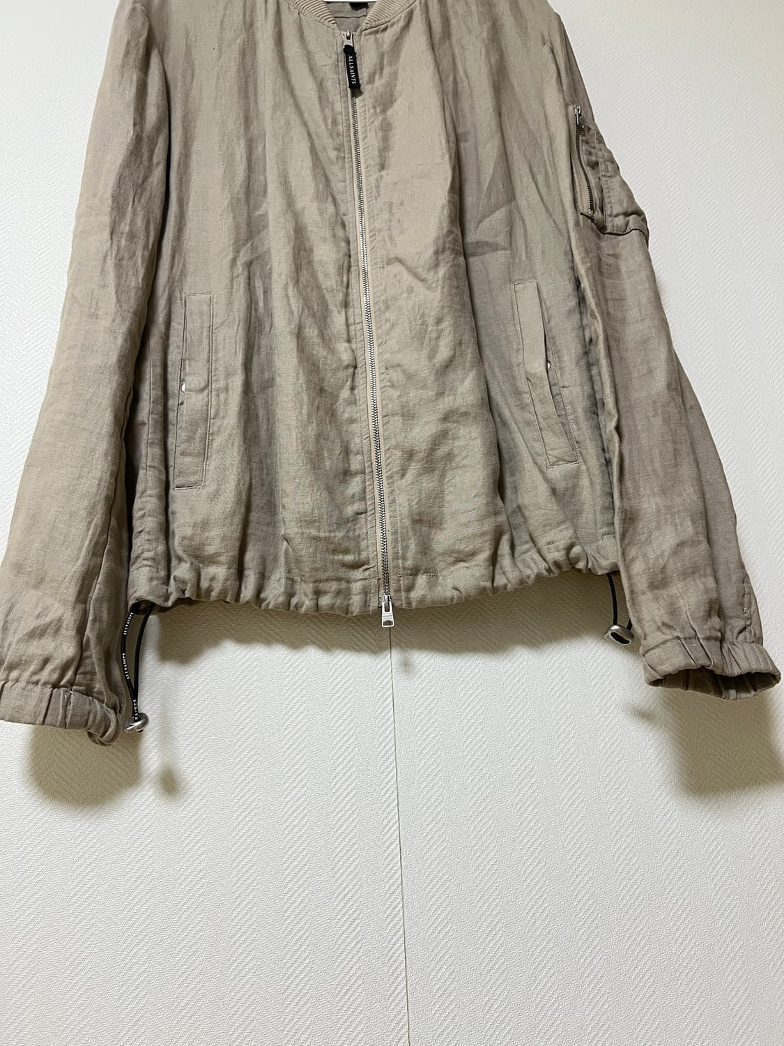 올세인츠 린넨 봄버 자켓 m 상품이미지4