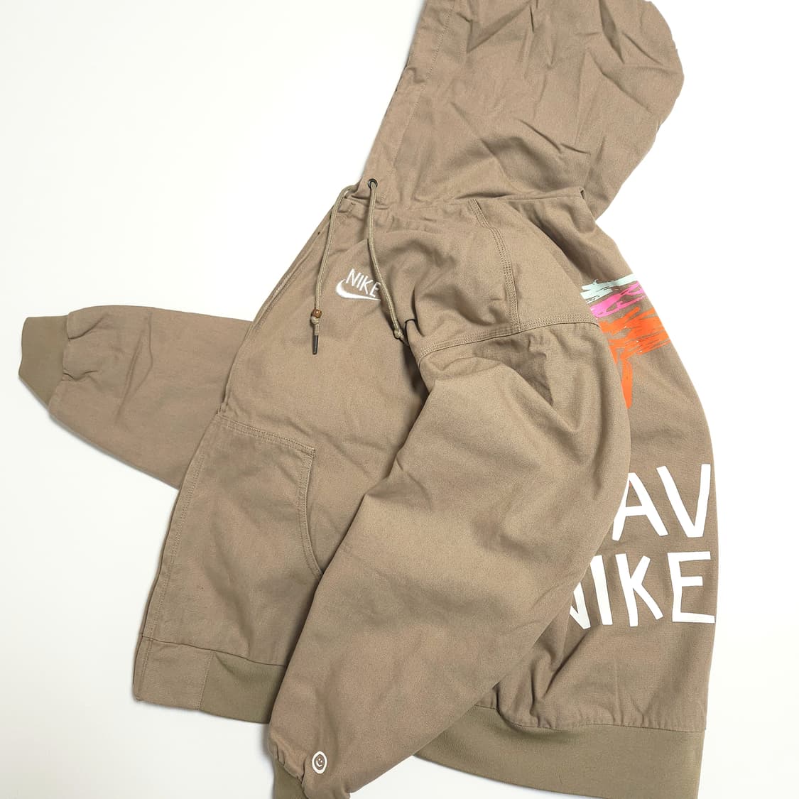 나이키 그래픽 캔버스 후드집 워크 자켓 베이지 상품이미지4