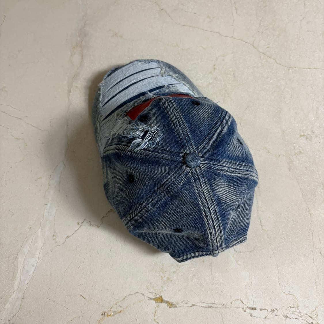 Mowalola distressed denim cap  상품이미지3