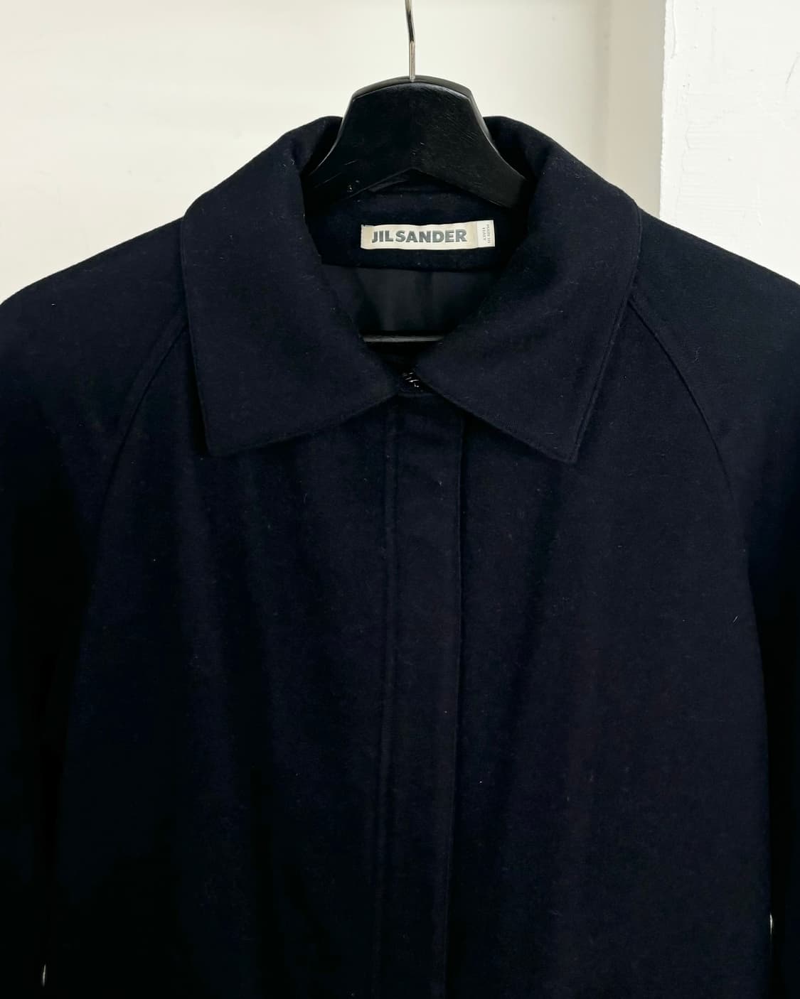 질샌더 네이비 하프 코트 상품이미지2