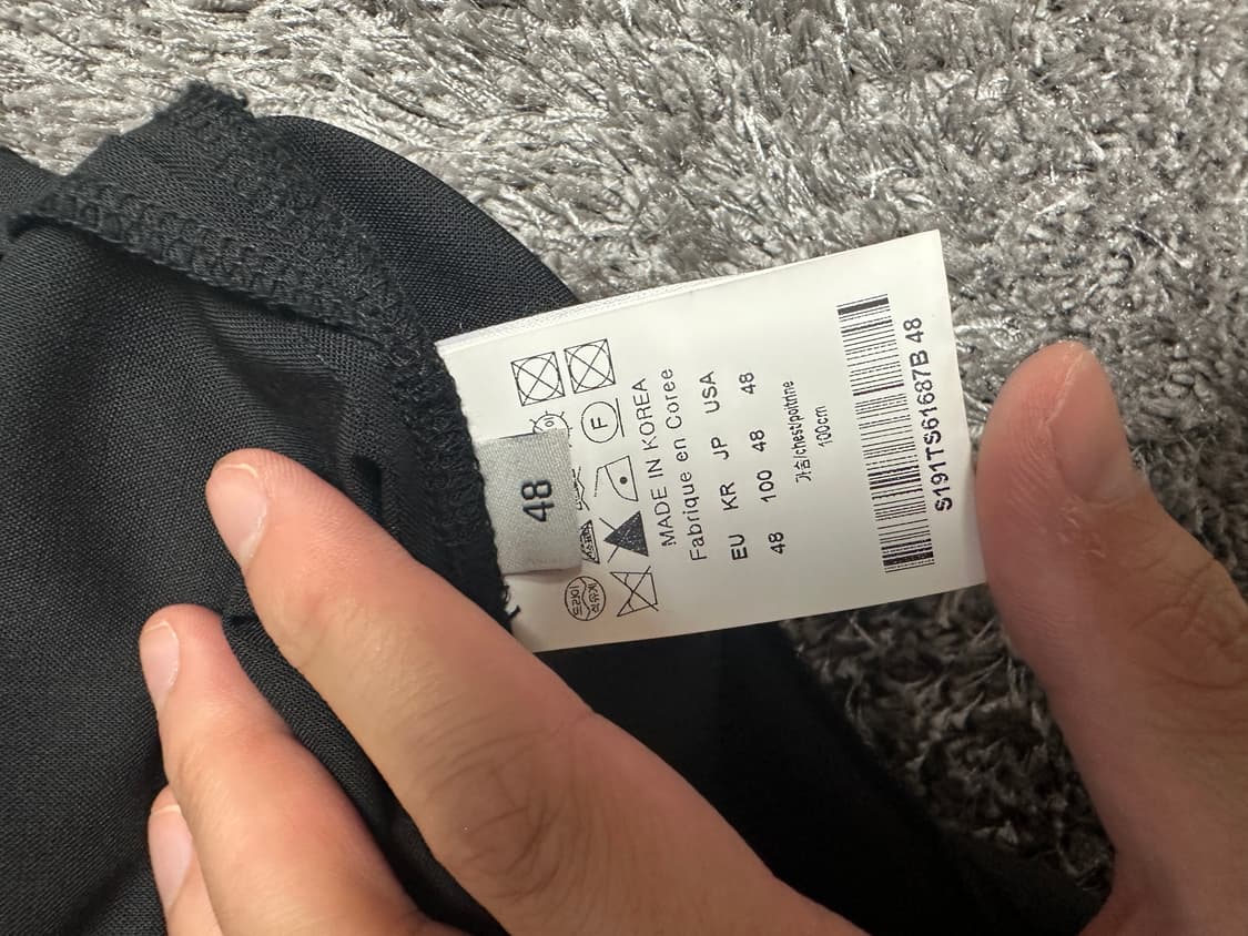 솔리드옴므 카라티 카라반팔티 티셔츠 반팔 블랙 48 사이즈 상품이미지4