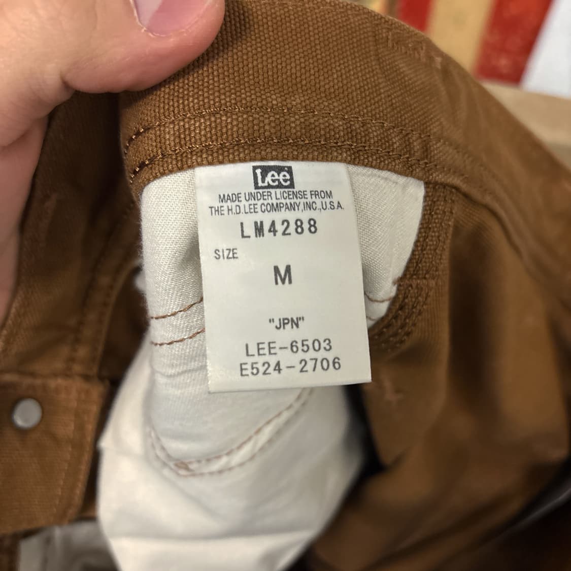 일본판 LEE 유니온메이드 덕캔버스 샌포라이징 카펜터 워크팬츠 N630 상품이미지8