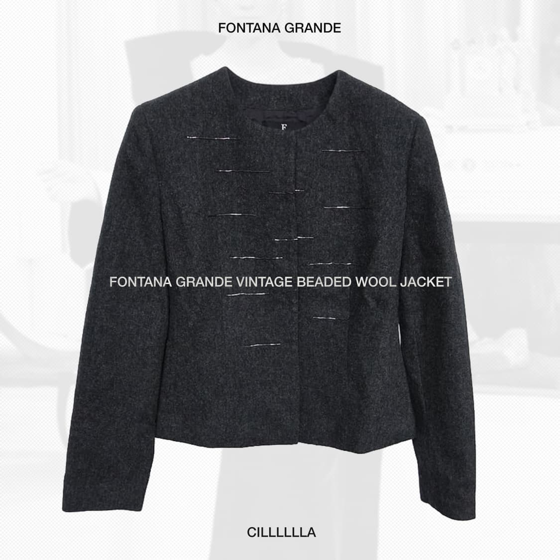 FONTANA GRANDE 폰타나 그란데 빈티지 비즈 울자켓 상품이미지1