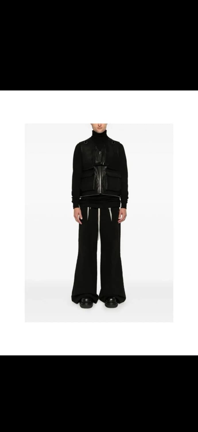 24FW 릭오웬스 유틸리티 레더 베스트 블랙 50 상품이미지3