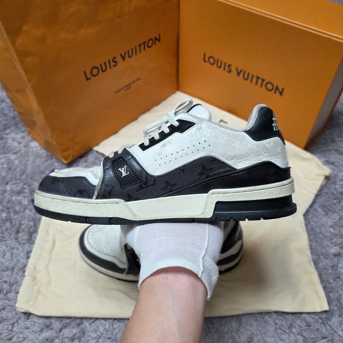 {클로젯}[6.5]루이비통 LV 트레이너 #54 스니커즈 블랙 상품이미지4