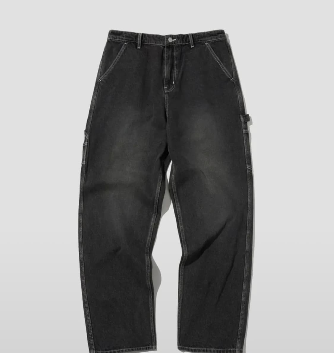 아웃스탠딩 루즈핏 카펜터 팬츠 블랙 데님 상품이미지1