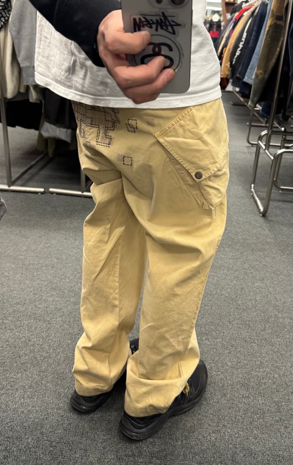 L)Westborne vintage 자수 디테일 베이지 카고팬츠 상품이미지1