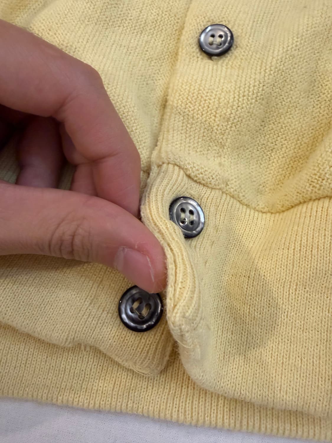 70s IZOD 라코스테 아카이브 레몬 옐로우 아크릴 가디건 상품이미지4