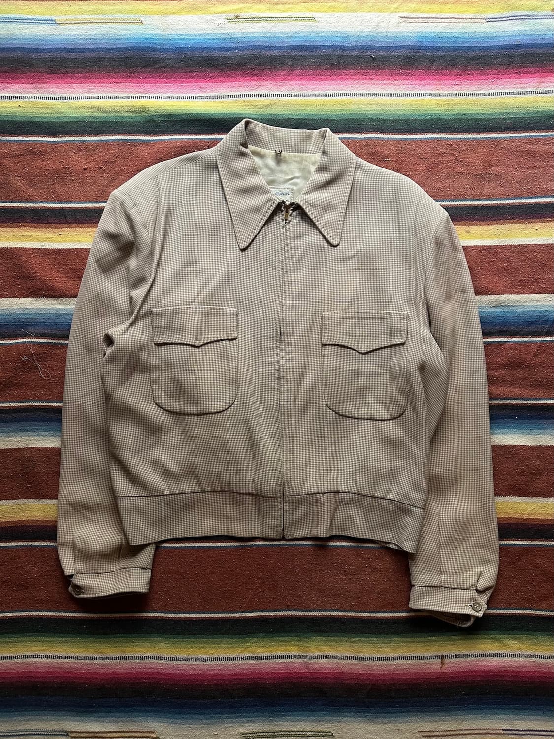 50s USA Rockabilly Gabardine Jacket 상품이미지1