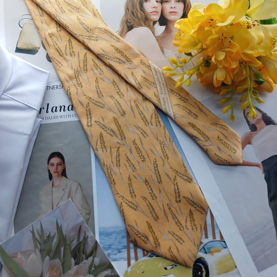 에르메네질도 제냐 실크 베이지 넥타이 9.5cm A등급 A18541
 상품이미지2