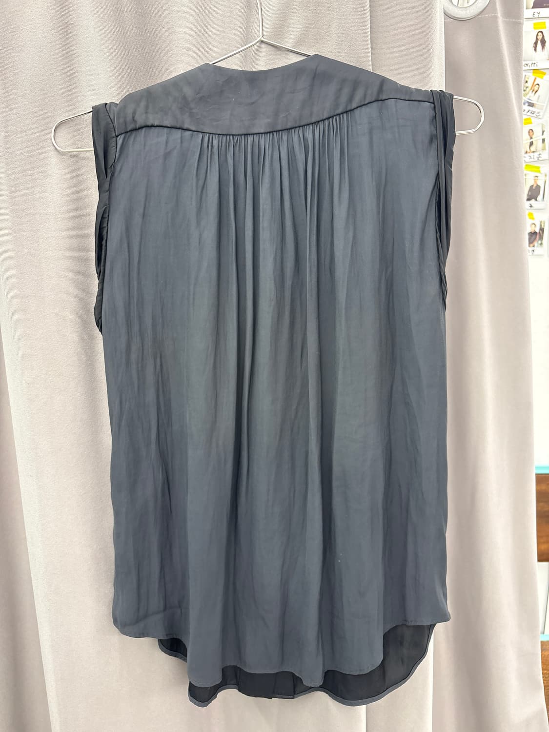 산드로 넥큐빅 실크블라우스 상품이미지3