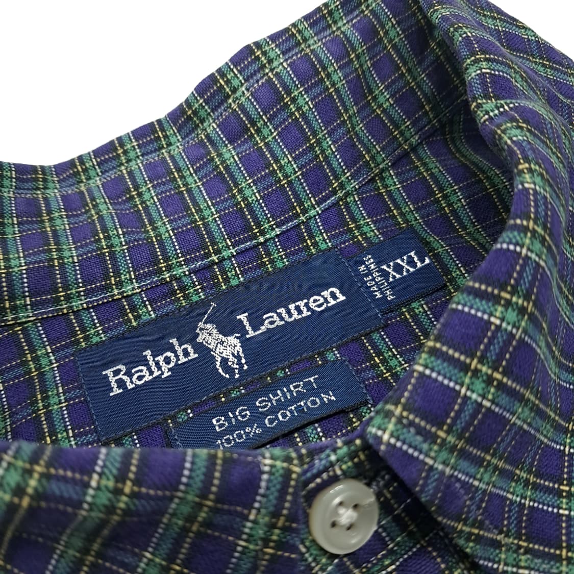 CL256 2XL 폴로 90s 코튼 빅셔츠 타탄체크 셔츠 남방 상품이미지3