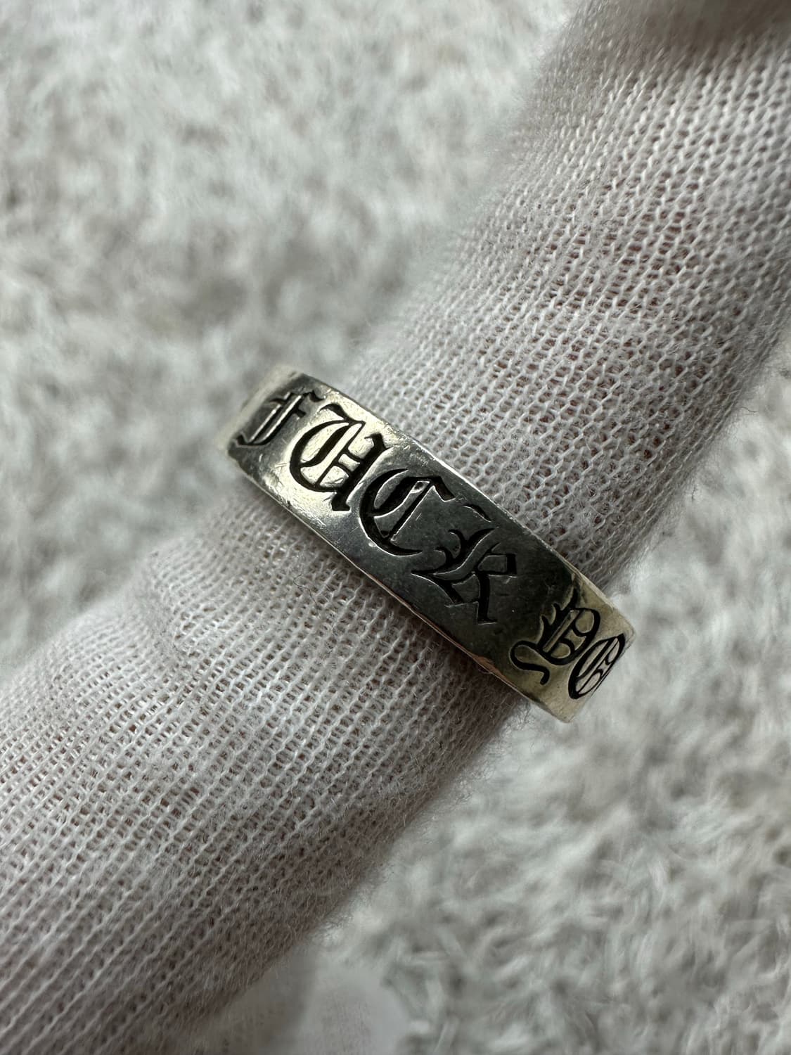 [US 10] 백화점판 정품 크롬하츠 퍽유링 6mm 상품이미지3