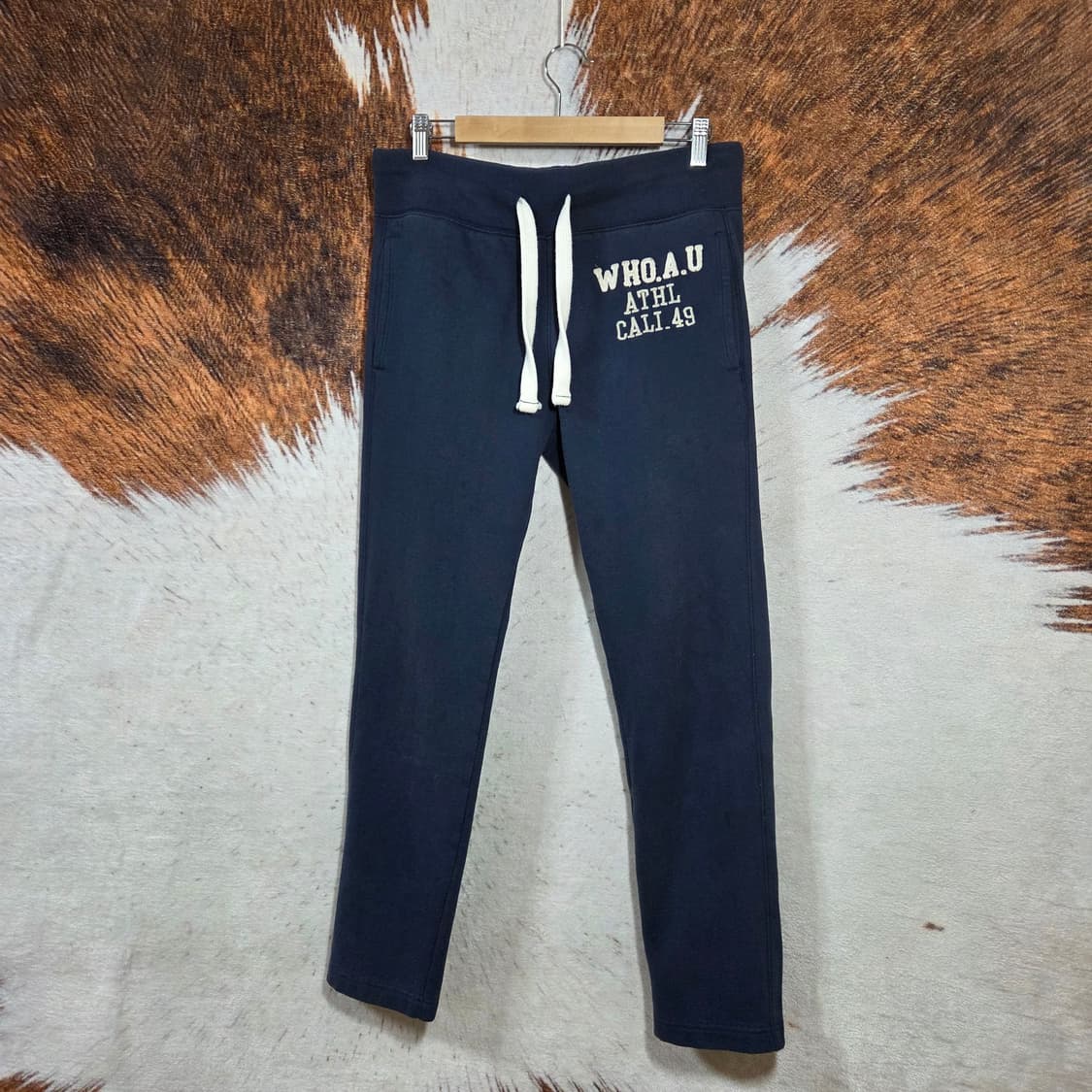 후아유 네이비 스웻팬츠 상품이미지1