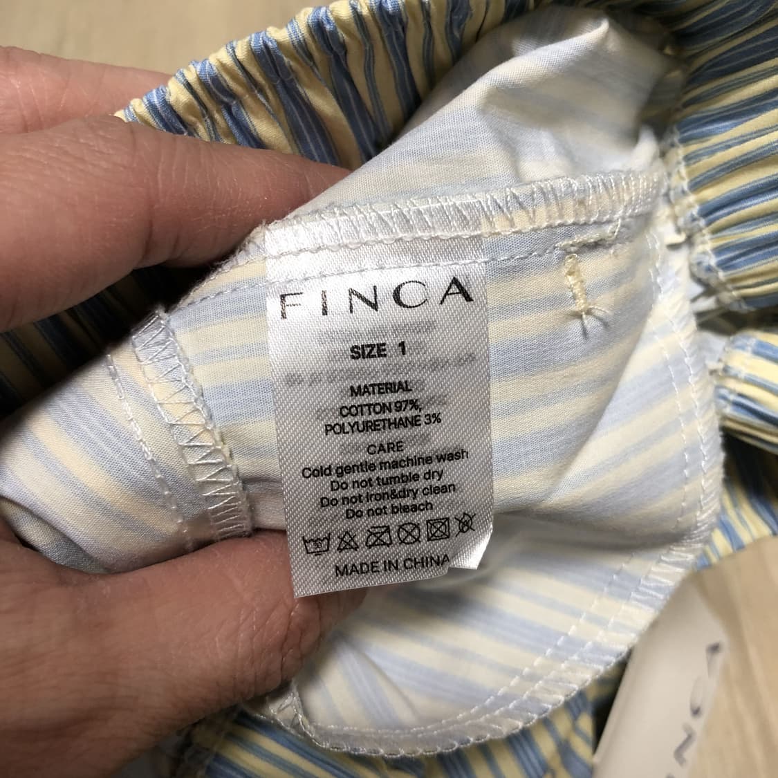 (우먼스 S) 새상품 핀카 FINCA 원 마일 숏쇼츠 코튼 스트라이프 상품이미지6