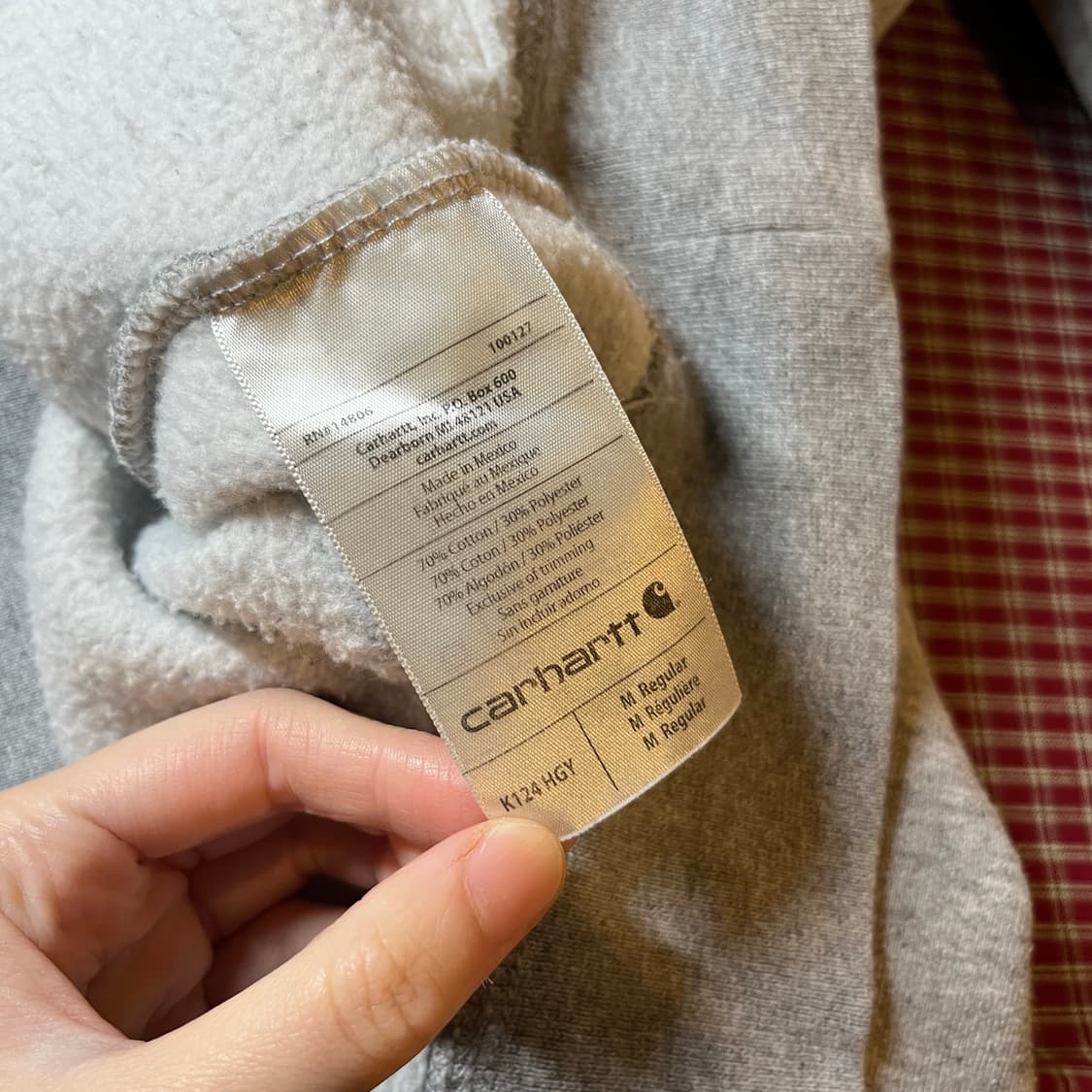 칼하트 기모 맨투맨 그레이 상품이미지9