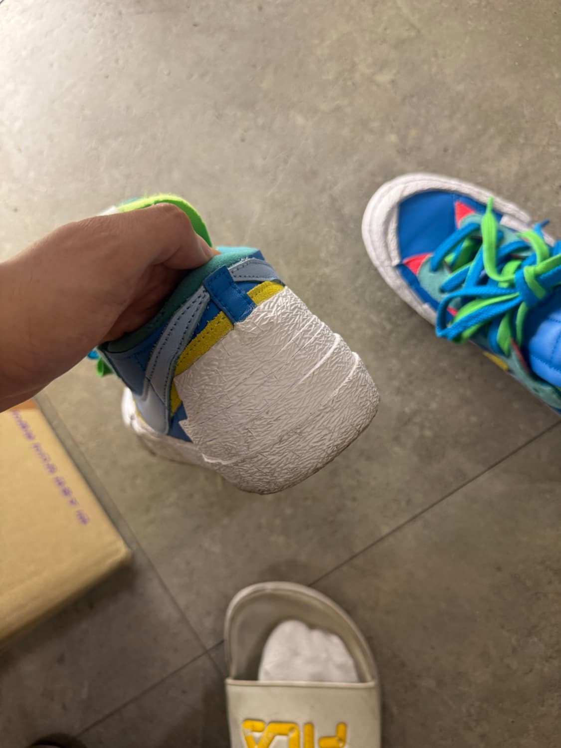 255)나이키 x 사카이 x 카우스 블레이저 로우 넵튠 블루 상품이미지6